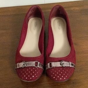 Sole Sensibility Burgundy Flats